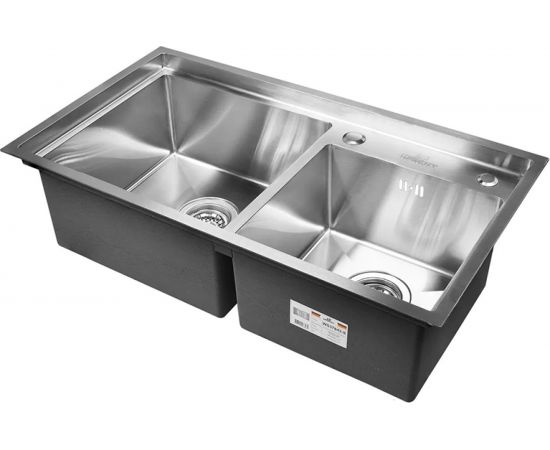 Кухонная мойка из нержавеющей стали WISENT 7843-S 78x43 см, с раздвижным коландером WS37843-S/W302644/W405A/WGER011 
