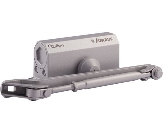 Дверной доводчик с фиксацией НОРА-М Isparus 410F (морозостойкий; от 15 до 60 кг; серый) 18400 
