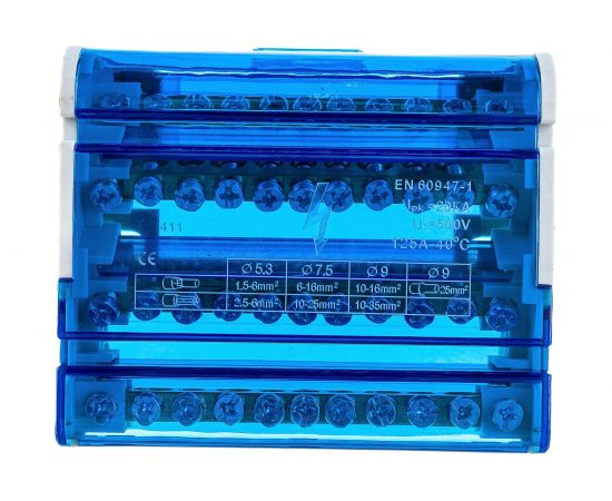 Шины на DIN-рейку STEKKER в корпусе (кросс-модуль) 4x11 3L+PEN LD505-411 39684 