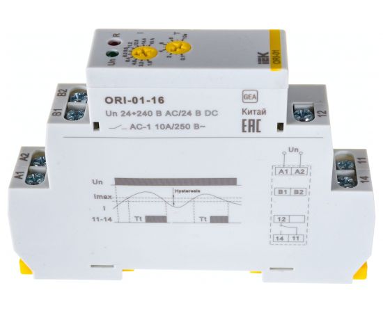 Реле тока IEK ORI 1,6-16А 24-240В AC/24В DC ORI-01-16 
