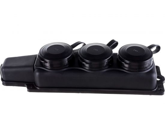 Штепсельная колодка Volsten Sb1-M3Z Black IP54 3 места черная с заземлением модель РП 16-334 14436 – изображение 2