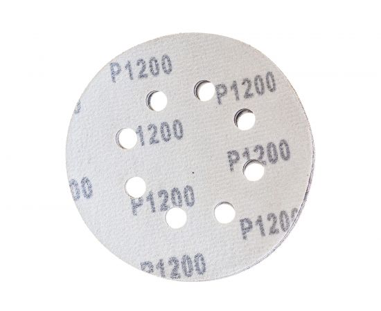 Круг шлифовальный перфорированный, 8 отверстий, 125 мм, P1200, 5 шт Росомаха 438812 – изображение 3