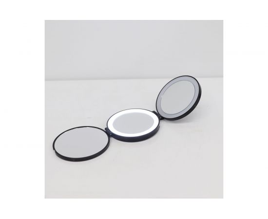 Зеркало с LED подсветкой Camelion черный, тройное, 1х/5х/7х, 4хCR2032 M216-DL 13003 – изображение 3