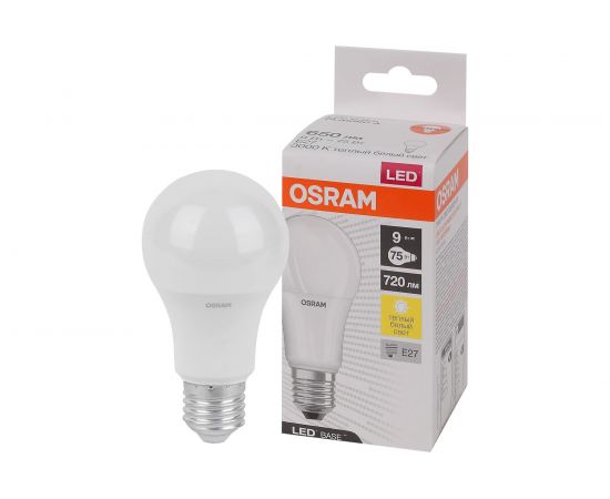 Светодиодная лампа Osram LED BASE CLASSIC A75 9W/830 220-240V E27 4058075527621 – изображение 3
