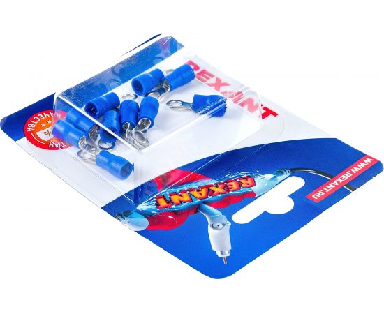 Кольцевой изолированный наконечник REXANT d 4,3 мм 1,5-2,5мм2 НКи 2.5-4 синий 10 шт 06-0418-A – изображение 3