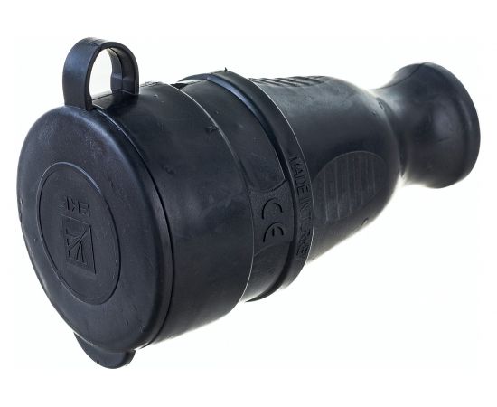 Каучуковая переносная розетка с защитной крышкой EKF, 230В 2P+PE 16A IP44 PRO RPS-012-16-230-44-r – изображение 3