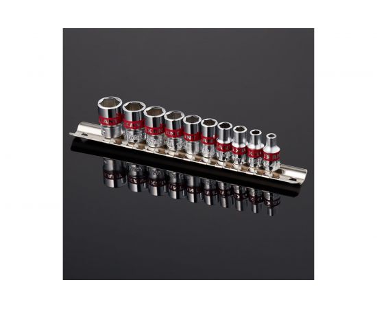 Набор торцевых головок REXANT 1/4, шестигранные, CrV, 10 шт, 4-13 мм 12-8316 – изображение 4