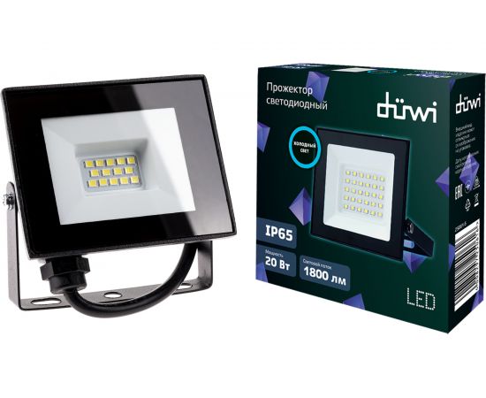 Светодиодный прожектор duwi СДО-20М, 20W, 6500К, 25061 6 