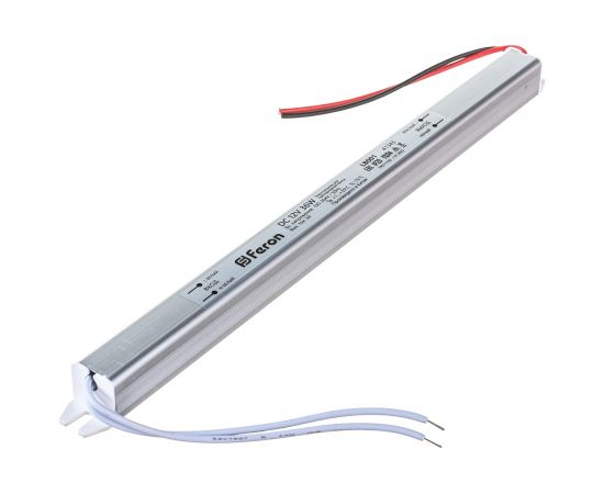 Электронный трансформатор FERON LB001 для светодиодной ленты 36W 12V ультратонкий драйвер 41343 