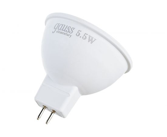 Лампа Gauss LED Elementary MR16 GU5.3 5.5W 2700К 1/40 3 лампы в упаковке SQ13516T 