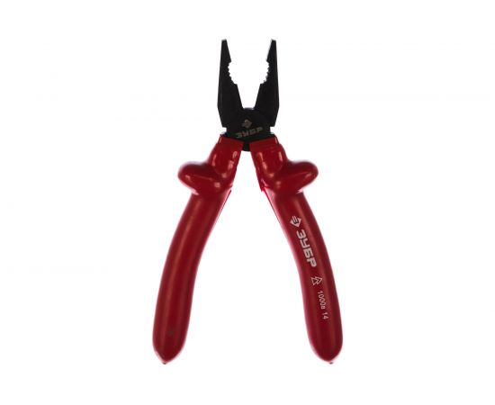 Плоскогубцы Зубр "ЭКСПЕРТ" "ЭЛЕКТРИК" комбинированные, диэлектрические, высоковольтные до ~1000В, 200мм 2214-1-20_z02 