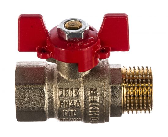 Шаровой кран ROMMER 1/2"", ВН/НР, RBV-0004-0210215, RG008UB5BCMLC4 