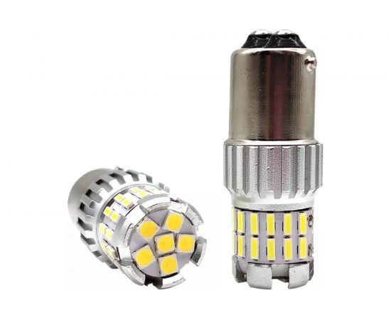Светодиодная автолампа JR Autogift P21/5W, 1157-30+6SMD, 12 В, 2 шт. 3LS0042 – изображение 2