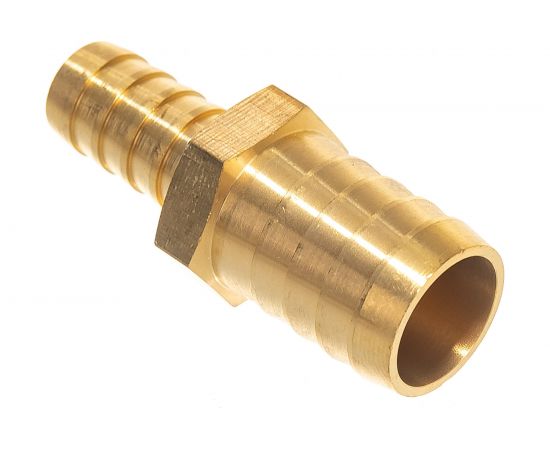 Адаптер соединитель шлангов ёлочка (19 - 12 мм; латунь) QUATTRO ELEMENTI 771-930 – изображение 2