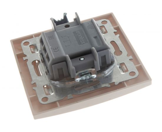 Выключатель STEKKER 2-клавишный с индикатором 220V 10А серия Эрна слоновая кость PSW10-9002-02 39229 – изображение 2