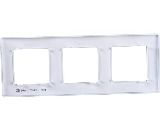 Рамка для розеток и выключателей ЭРА Серия 12 12510303 на 3 поста, Сатин, алюминий Б0052521 – изображение 3