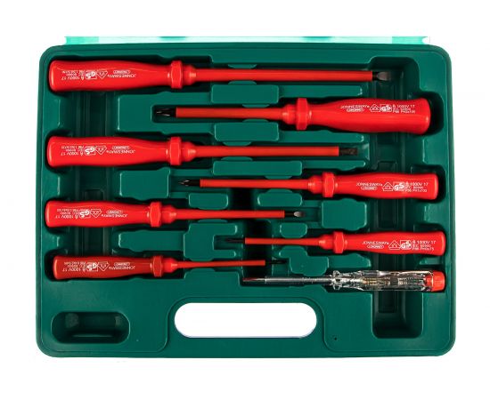 Набор диэлектрических отверток SL 0,4х2,5х85-1,2х6,5х150 и PH Jonnesway D02AP08S – изображение 3