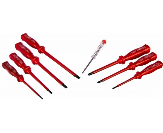 Набор диэлектрических отверток SL 0,4х2,5х85-1,2х6,5х150 и PH Jonnesway D02AP08S – изображение 4