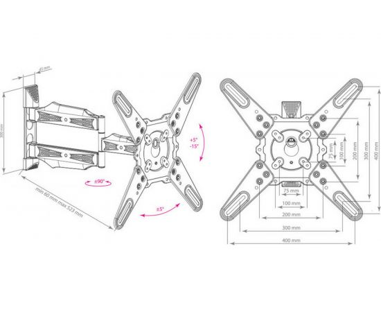 TV кронштейн Kromax ATLANTIS 40 white 20216 – изображение 4