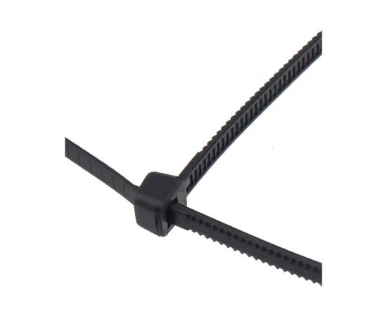 Нейлоновая хомут-стяжка с тройным замком REXANT 500x7,6 мм, черная, упаковка 100 шт. 67-0503 – изображение 4