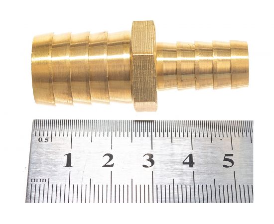 Адаптер соединитель шлангов ёлочка (19 - 12 мм; латунь) QUATTRO ELEMENTI 771-930 – изображение 5