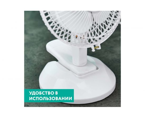 Настольный вентилятор Timberk 6"", белый T-DF601 – изображение 5
