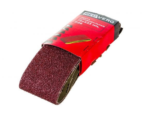 Лента шлифовальная (3 шт; 75х533 мм; Р36) REDVERG 6624246 – изображение 5