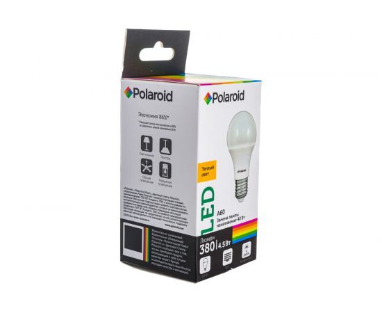 Светодиодная лампа Polaroid 220V A60 4,5W 3000K E27 380lm PL-A604273 – изображение 5