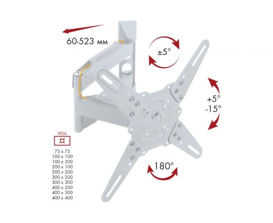 TV кронштейн Kromax ATLANTIS 40 white 20216 – изображение 7