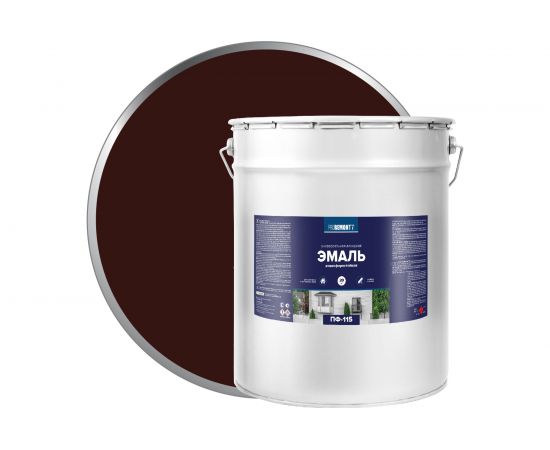 Эмаль PROREMONTT ПФ-115 шоколадно-коричневая, 20 кг Лк-00005606 