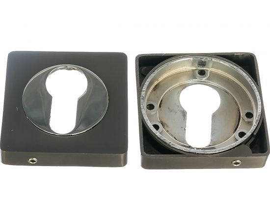 Накладка на цилиндр к ручкам BK AL 02 (матовый чёрный никель) PUERTO ET AL 02 MBN 