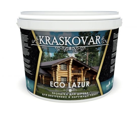 Пропитка для дерева Kraskovar Eco Lazur бесцветный 9л 1207 