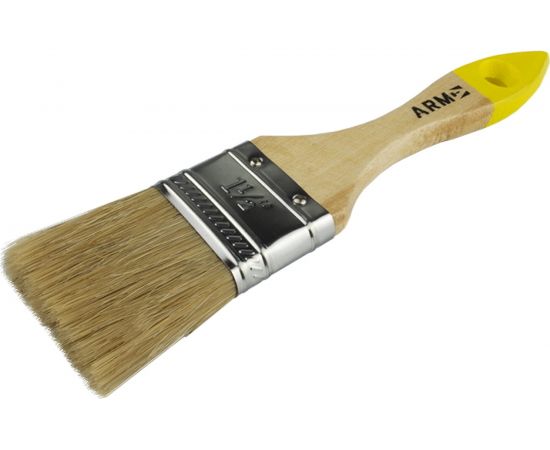 Флейцевая кисть ПКБ АРМА КФ 1,5" с деревянной ручкой, натуральная щетина А211-0038 