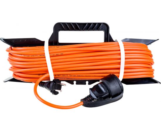 Силовой удлинитель ЭРА UFx-1-2x1.0-40m-IP44 на рамке, без заземления, 1 гнездо, 40м, ПВС 2х1 Б0046824 