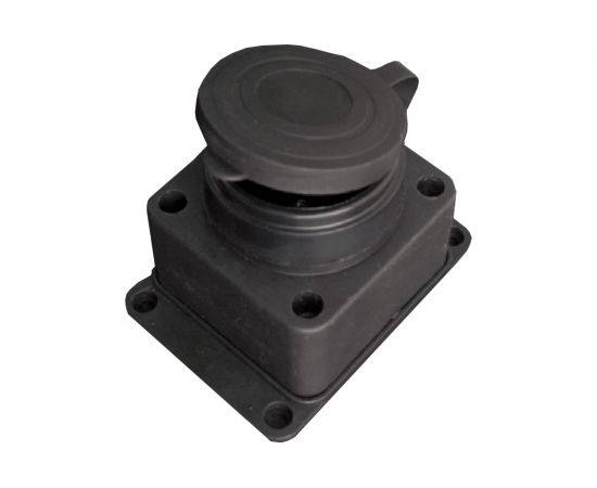 Настенная розетка с заглушкой, каучук TDM 2Р+РЕ 16А 250В IP44 SQ0612-0003 