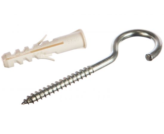 Распорный дюбель Зубр МАСТЕР тип ЕВРО с шурупом-полукольцом, 8х40 / 5х75 мм, 6 шт 30686-08-40 