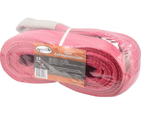 Буксировочный трос 53 т АвтоDело лента 6 м. петля-петля 44553 14677 