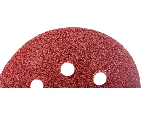Круг абразивный на ворсовой подложке под липучку, перфорированный (5 шт; 125 мм; 8 отв; P 60) СИБРТЕХ 738037 – изображение 2