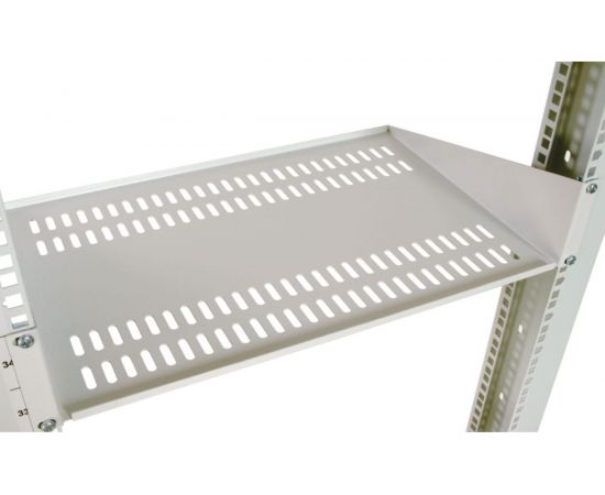 Консольная полка ЦМО МС, 2U, 483х400х89 мм, для шкафов и стоек, цвет серый МС-40 – изображение 2