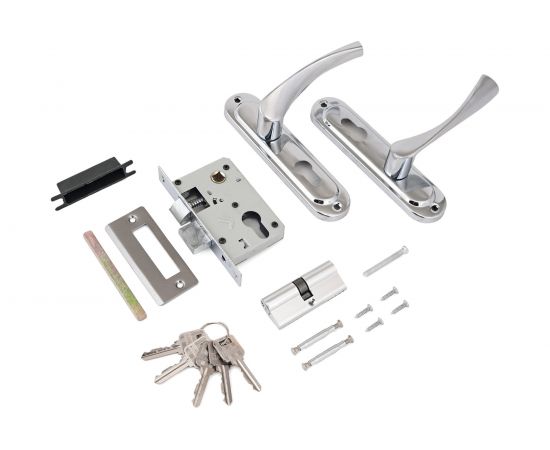Врезной замок Стандарт с/руч 103/50 CP хром 4 845 – изображение 2