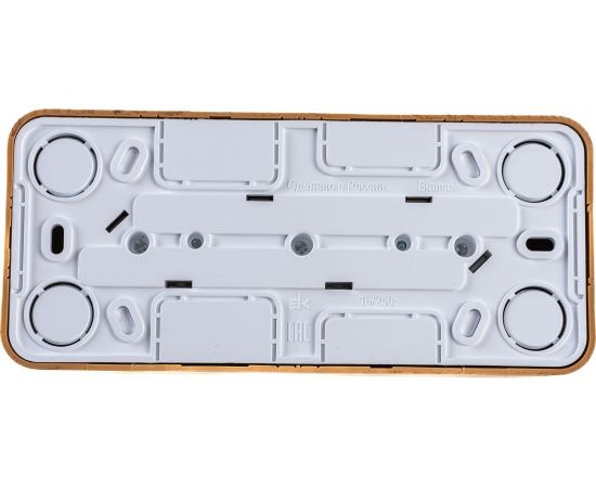 3-ая розетка Schneider Electric BLANCA открытой установки, с заземлением, без шторок, ясень BLNRA010315 – изображение 2