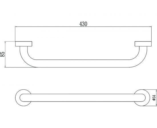 Поручень Savol хром, 40 см S-010040 23348 – изображение 2