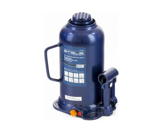 Гидравлический бутылочный домкрат 20 т, h подъема 235-445 мм STELS 51169 – изображение 2