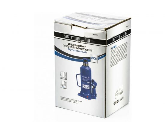 Гидравлический бутылочный домкрат 20 т, h подъема 235-445 мм STELS 51169 – изображение 3