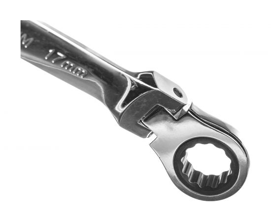 Комбинированный трещоточный шарнирный ключ 17мм ЭВРИКА ER-61017H – изображение 3