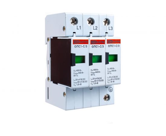 Разрядник TDM ОПС1-C 3Р 20kA 400B 40kA SQ0201-0007 – изображение 4