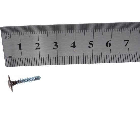 Саморезы с пресс-шайбой Госкреп сверло, 4.2х19 мм, коричневые, RAL8017, 30 шт. 1-0017490 – изображение 4