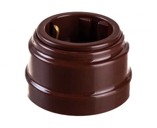 Розетка Bylectrica РА16-0206 1-местная с заз. контактом, со шторками 16А ОУ, серия РЕТРО, коричневый – изображение 4