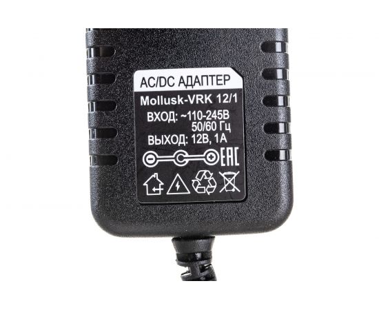 Источник питания Бастион Mollusk-VRK 12/1 12В, 1А, сетевой диапазон 110-245В встроенная вилка 8830 – изображение 6