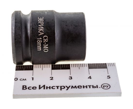 Головка торцевая 6-гранная ударная (18 мм; 40 мм; 1/2) ЭВРИКА ER-95711 – изображение 7